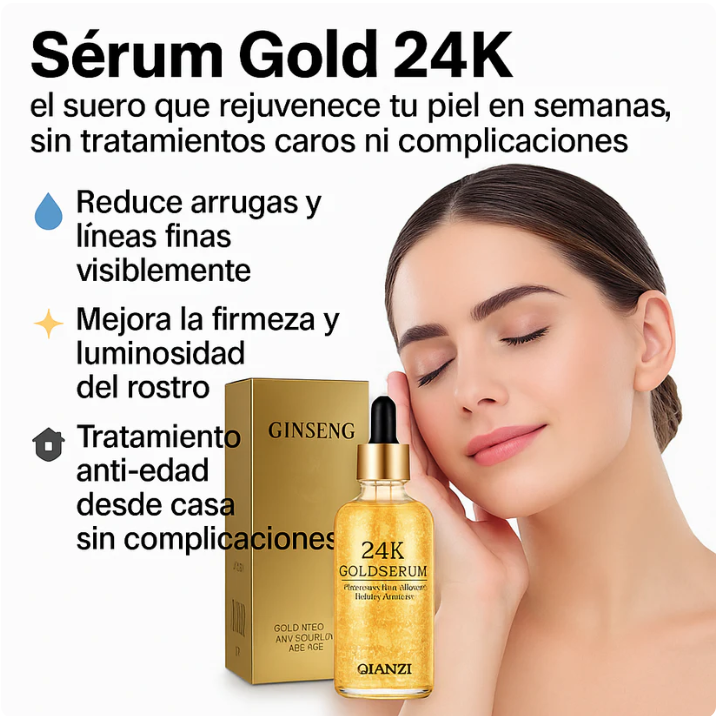 Despierta una piel joven, iluminada y segura de sí misma con SERUM 24K GOLD